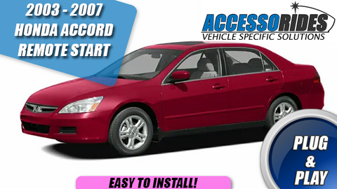 2003 - 2007 Honda Accord Remote Start w/ KEY START - Plug & Play