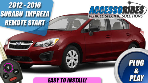 Subaru Impreza Remote Start Kit for 2012 - 2016 - 100% Plug & Play - Key Start