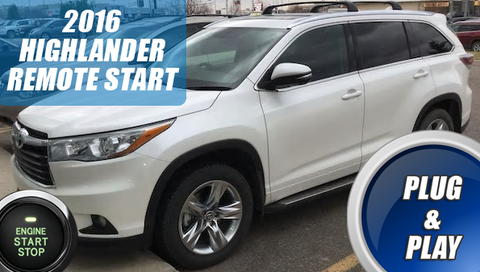 2015 highlander remote online start
