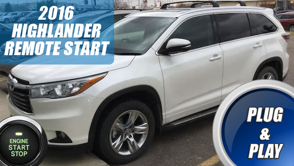 2016 toyota deals highlander remote start