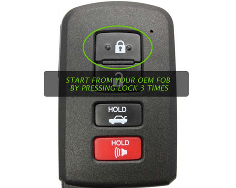Start from your OEM remote 3x Lock