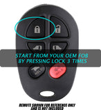 Toyota 4Runner OEM keyfob 3x lock start